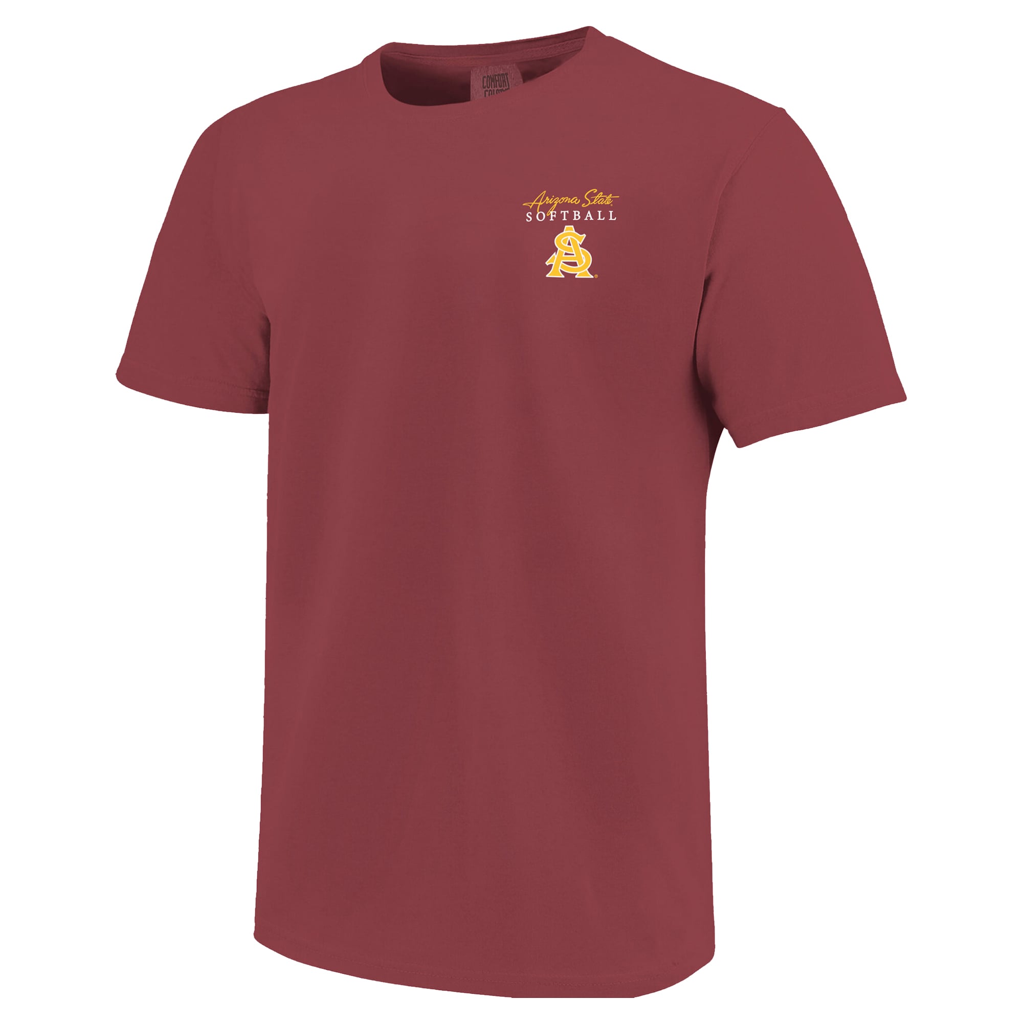 T-shirt à nœud papillon de softball Arizona State Sun Devils marron pour femme, Image One.